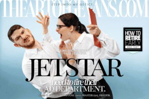 An employee in Jetstar airways ad department being yelled at by a superior.